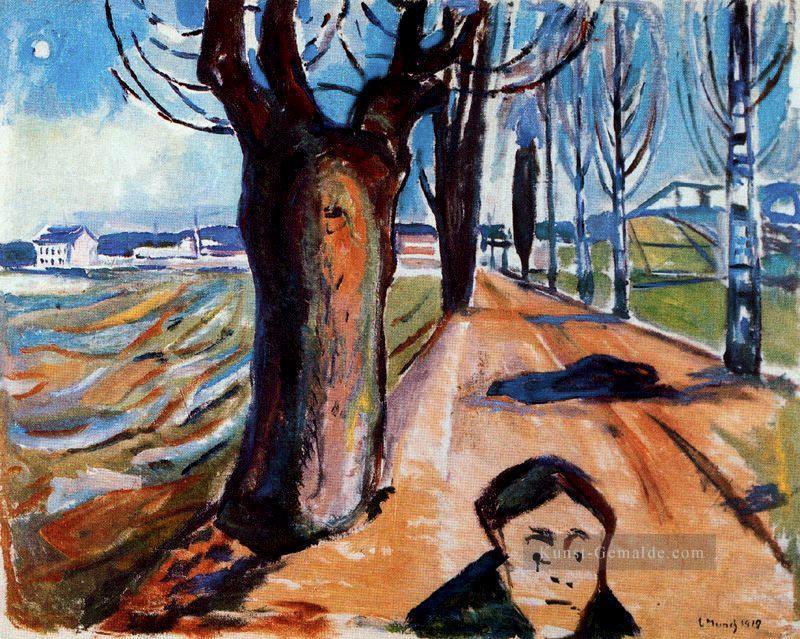 der Mörder in der Gasse 1919 Edvard Munch Expressionismus Ölgemälde